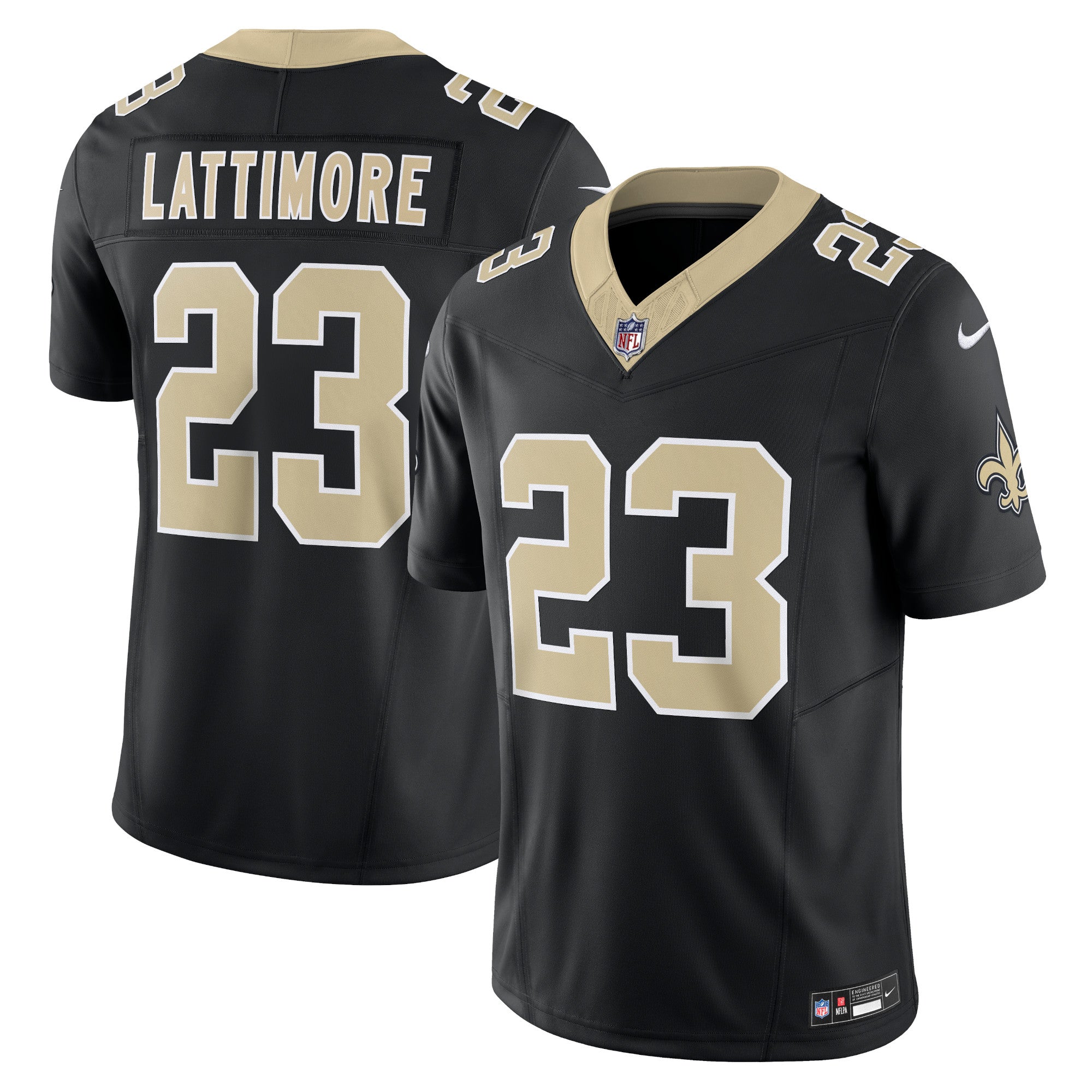 New Orleans New Orleans Saints No23 Marshon Lattimore White Vapor Limited City Edition NFL Jersey